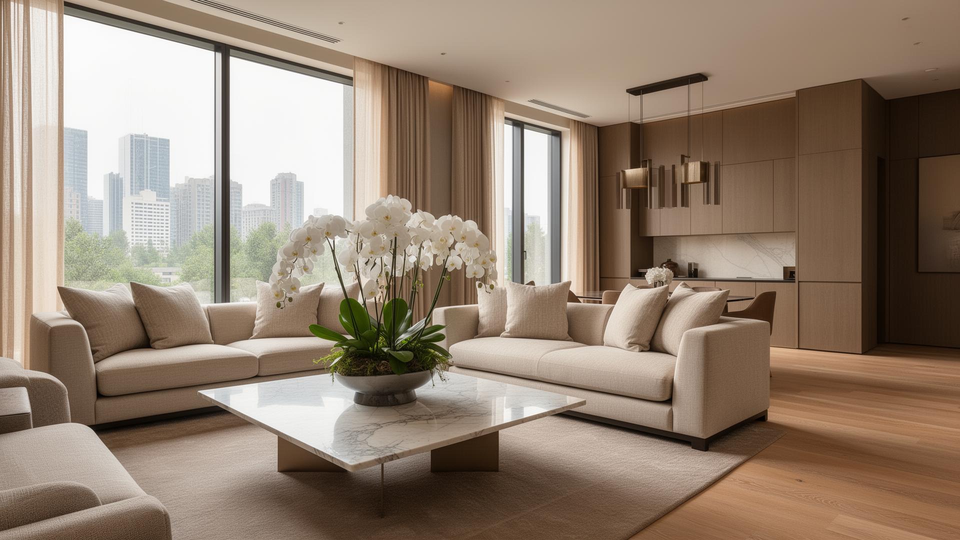 Beautifully staged luxury living room